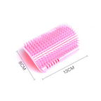 Pink hairbrush with dimension markings showing 8cm height and 13cm width on a white background.