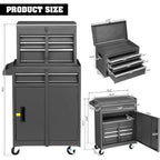 4 Drawer Rolling Tool Chest with Wheels and Lock Storage Cabinet