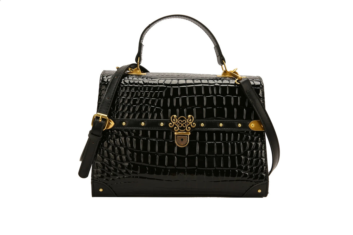 Women's Solid PU Leather Shoulder Crossbody Bag