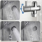 Stainless Steel Rain Shower Head and Handheld Spray Combo
