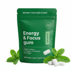 Energy Focus Caffeine Gum with L-Theanine and B Vitamins Spearmint