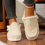 Women's Warm Plush Flat Loafer Shoes
