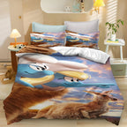 Smurfs Cartoon Duvet Cover and Polyester Bedding Set