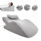Ergonomic Memory Foam Bed Wedge Pillow with Neck Support