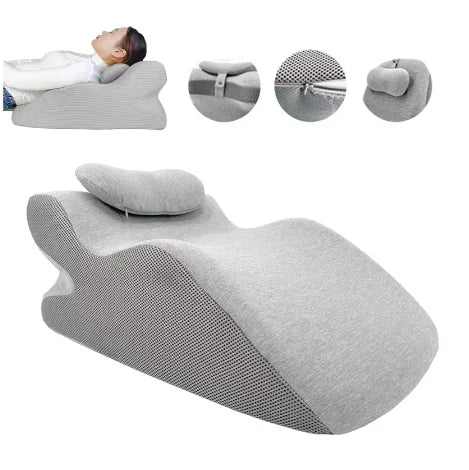 Ergonomic Memory Foam Bed Wedge Pillow with Neck Support