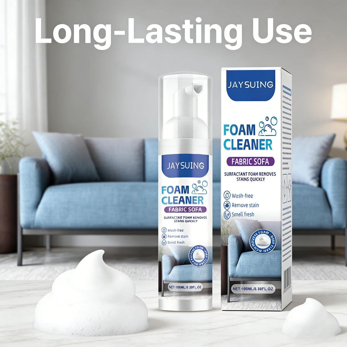 Sofa Foam Cleaner and Fabric Stain Remover Spray