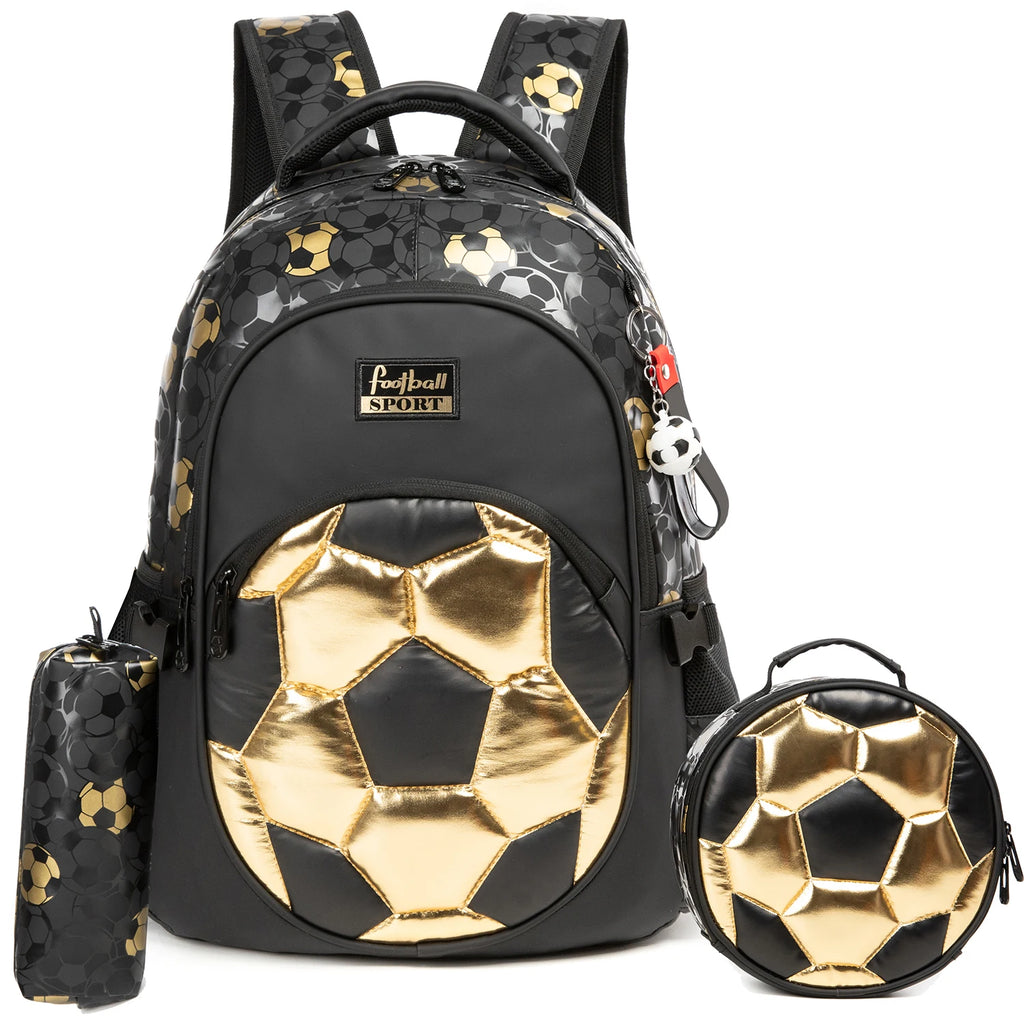 Boys' Fashionable School Backpack 3-Piece Bag Set
