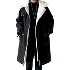 Men's Loose Fit Korean Style Casual Trench Long Coat