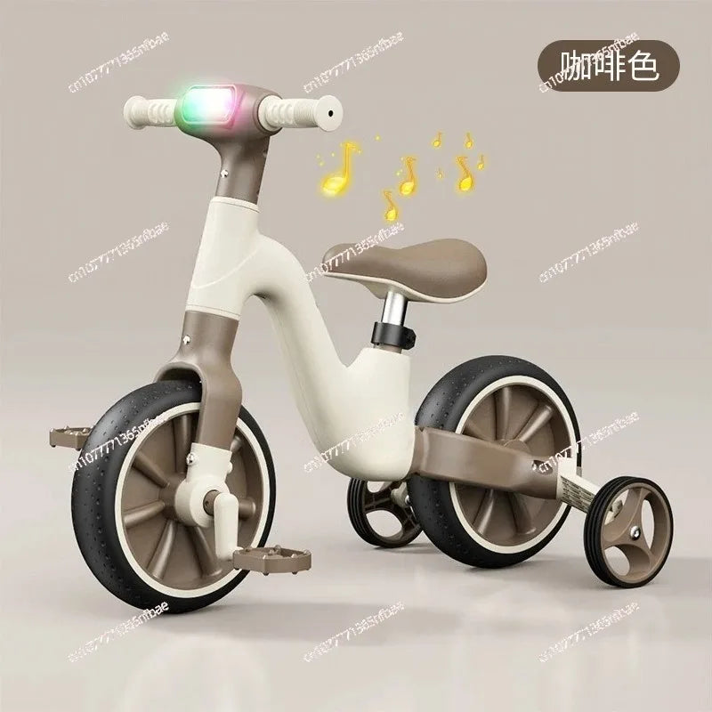Kids' Multifunctional Tricycle Balance Bike with Music and Lights
