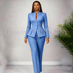 Men's Tailored Two-Piece Blazer and Pants Suit