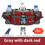 Waterproof Hiking Waist Bag with Reflective Strip and 1.3-Gallon Capacity