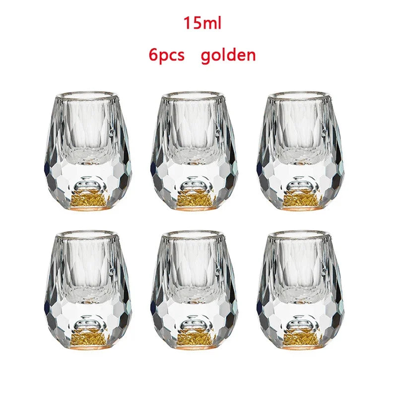 Diamond Crystal Liquor Shot Glasses and Spirit Dispenser Set