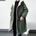 Men's Loose Fit Korean Style Casual Trench Long Coat