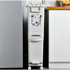Double Partition Dry and Wet Separation Trash Can with Wheels