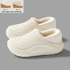 Warm Plush Waterproof EVA Slippers and Thick Furry Slides
