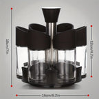 Rotating Spice Rack and Countertop Seasoning Organizer with 6 Jars