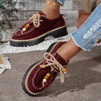 Women's Round Toe Casual Square Heel Pumps