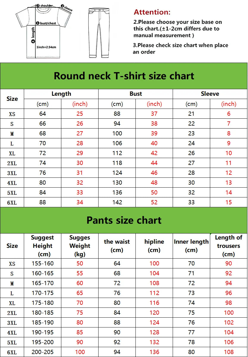 Men's Casual Print Round Neck T-Shirt and Drawstring Pants Set