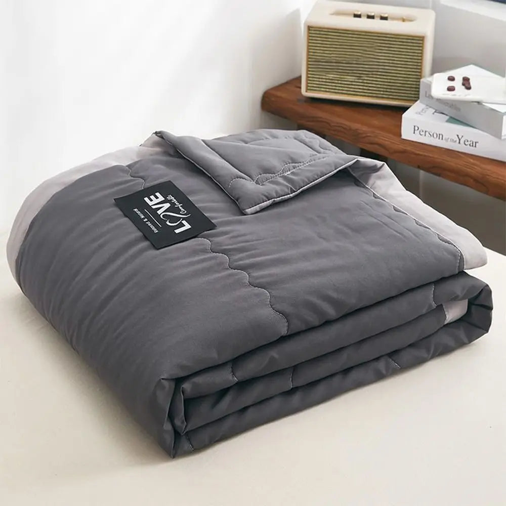 Double Sided Cooling Blanket and Breathable Cotton Quilt