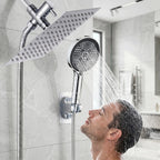 Stainless Steel Rain Shower Head and Handheld Spray Combo