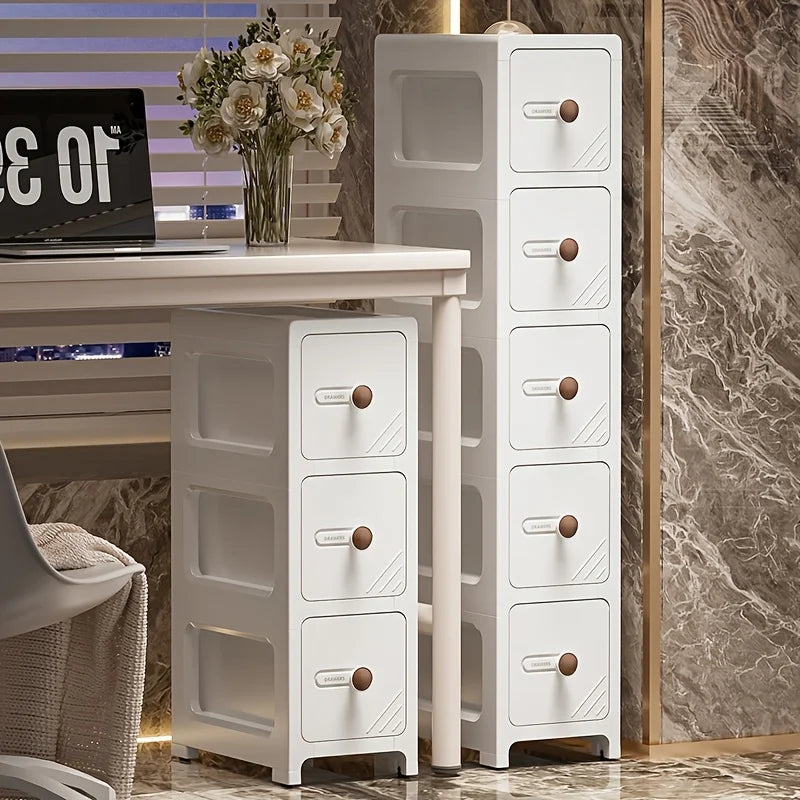 Narrow Space Storage Cabinet with Drawers for Kitchen and Bathroom