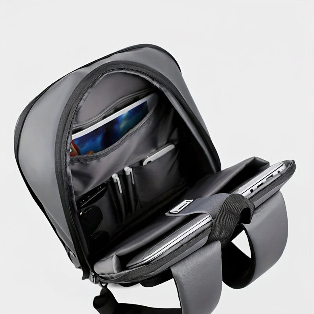Men's Plain Oxford Luggage Strap Business Commuter Backpack