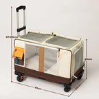 Portable Breathable Universal Wheel Pet Trolley Bag