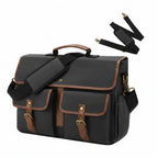 Men's Fashion Canvas Waterproof 15.6 Inch Laptop Messenger Bag