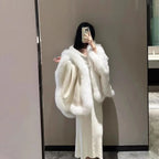 Women's Thick Warm Hooded Faux Fur Coat