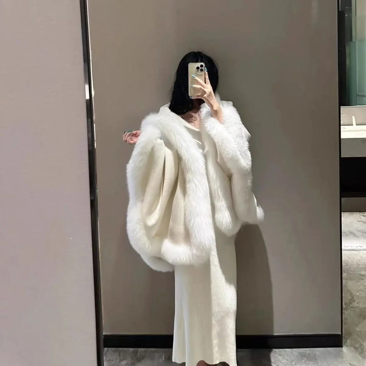 Women's Thick Warm Hooded Faux Fur Coat