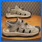 Men's Casual Closed-Toe Sandals Breathable Lightweight Outdoor Beach Shoes