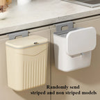 Wall-Mounted Plastic Kitchen Trash Bin and Hanging Storage Bucket