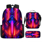 Kids' Fashion Oxford 3D Print School Backpack Set