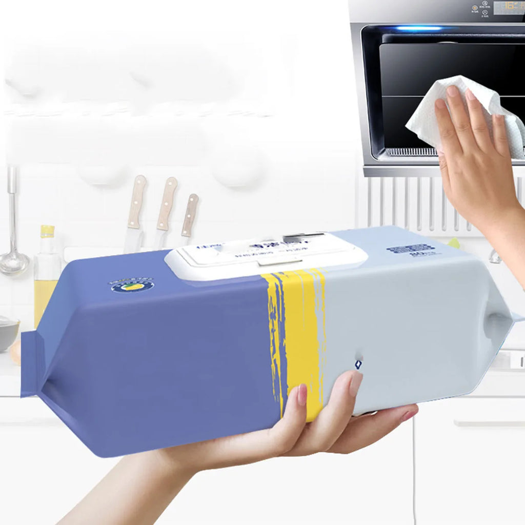 Kitchen Degreasing Cleaning Wipes and Disposable Wet Towels