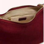 Women's Tassel Metal Handle Faux Suede Tote Bag
