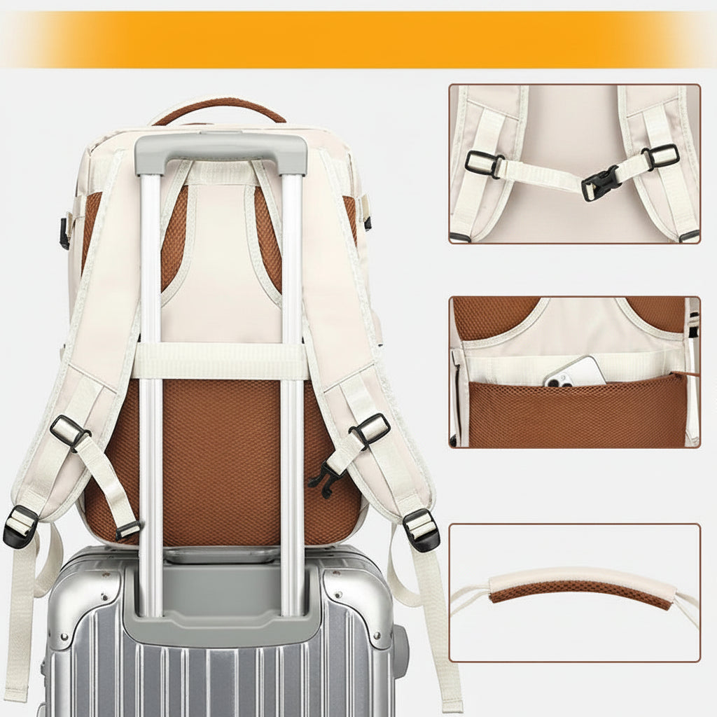 Unisex Waterproof Expandable Travel Laptop Backpack 2268