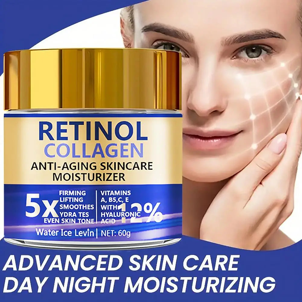Unisex Retinol & Collagen Moisturizing Day & Night Face Cream 2.1 oz