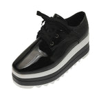 Women's Platform Slip-On Brogue Loafer Creepers
