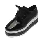 Women's Platform Slip-On Brogue Loafer Creepers