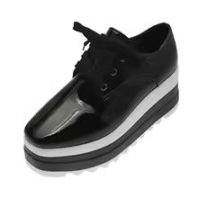 Women's Platform Slip-On Brogue Loafer Creepers