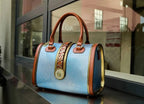 Women's Microfiber Synthetic Leather Boston Handbag