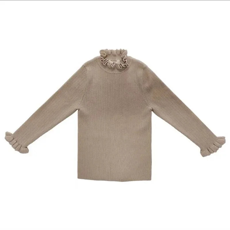 Girls' Sequined Mesh Tutu Dress Knit Sweater Two Piece Set H2327