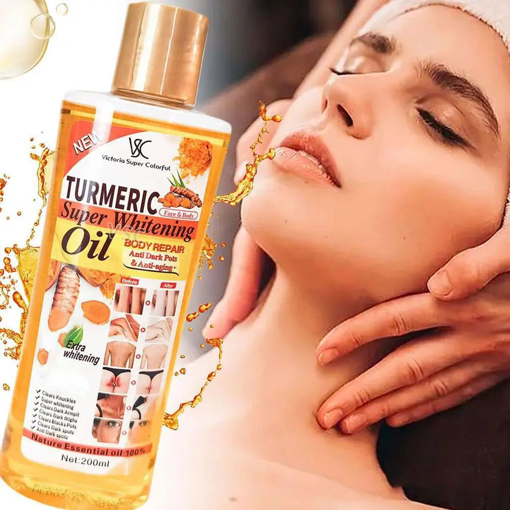 Women's Turmeric Moisturizing Brightening Body Face Massage Oil 6.8 fl oz