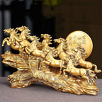 Eight Horses Resin Ornament and Feng Shui Desktop Figurine