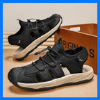 Men's Casual Closed-Toe Sandals Breathable Lightweight Outdoor Beach Shoes