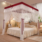 Princess Palace Style Blackout Mosquito Net Bed Canopy with Triple Doors
