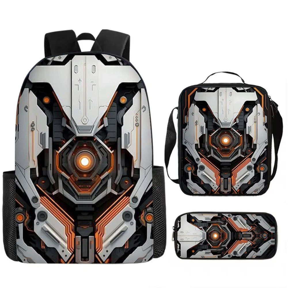 Kids' Fashion Oxford 3D Print School Backpack Set