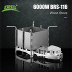 6000W Folding Wood Burning Stove with Electronic Blower