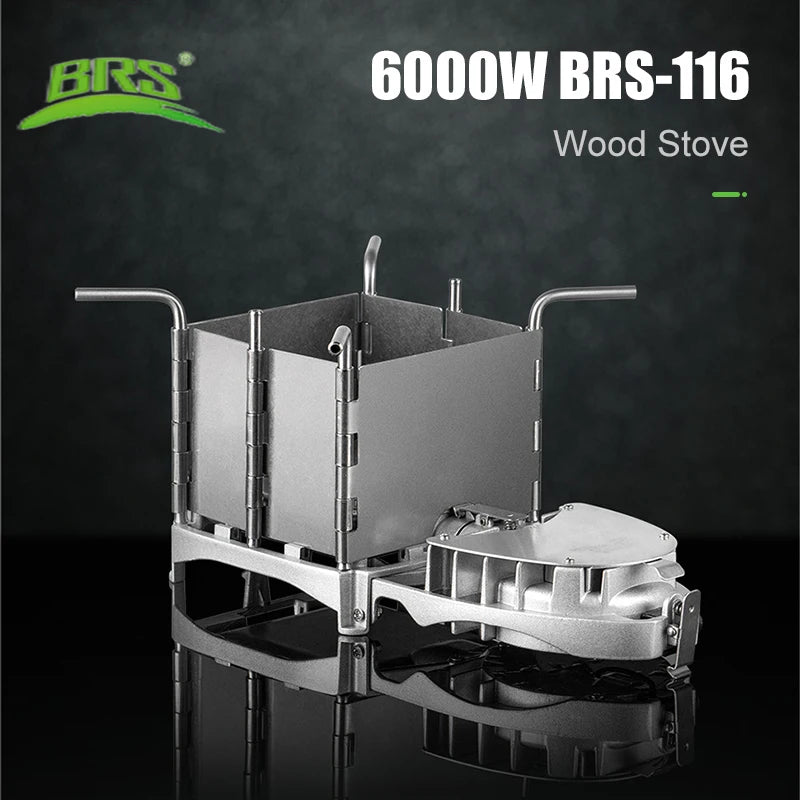 6000W Folding Wood Burning Stove with Electronic Blower