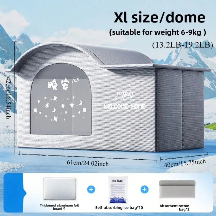 Pet Cooling Ice House Bed Four Seasons Summer Nest for Cats and Dogs